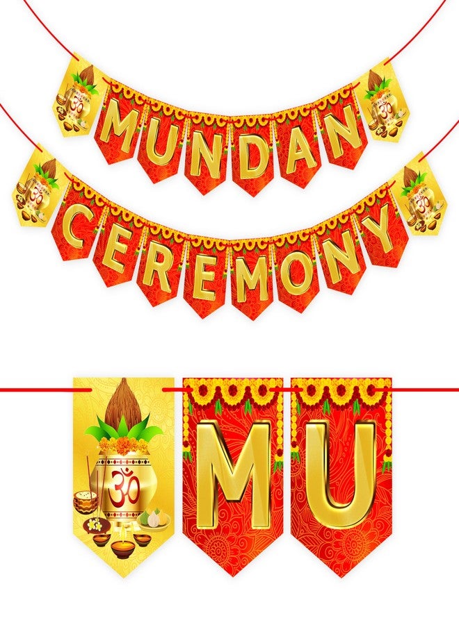 Wobbox My First Hair Cut Banner, Mundan Ceremony Banner, Mundan Ceremony Decoration Items (FP4611) - Image 1